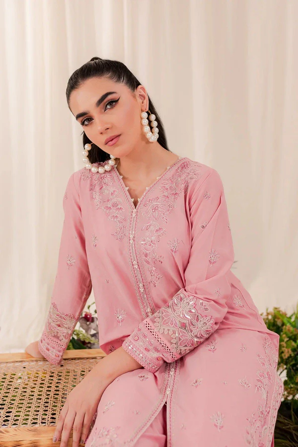 Afsana 2-Piece Embroidered Lawn Ensemble - Image 4