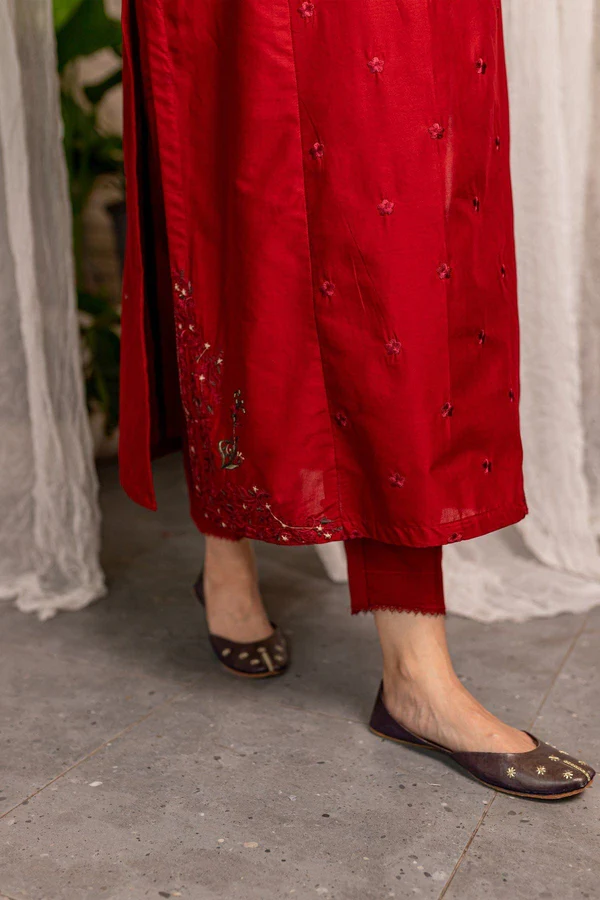 Afeefa 2 Piece Stitched Embroidered Dress - Image 3