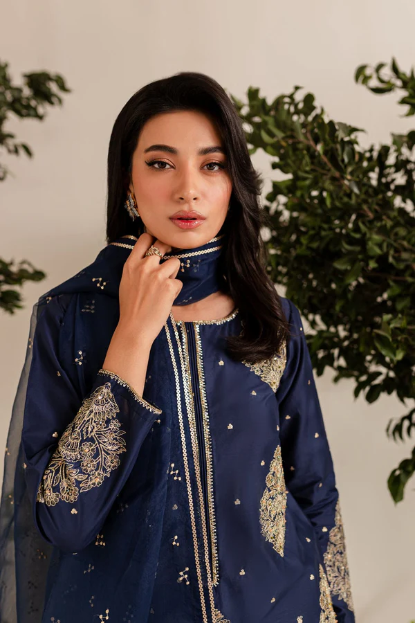 Blue Imperial – 3 Piece Stitched Embroidered Suit - Image 6