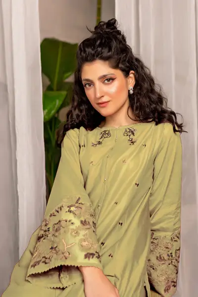 Afeefa – 2 Piece Black Elegant Embroidered Suit - Image 7