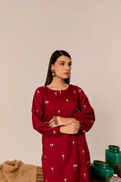 Raina – 2 Piece Stitched Khaddar Ensemble - Image 3