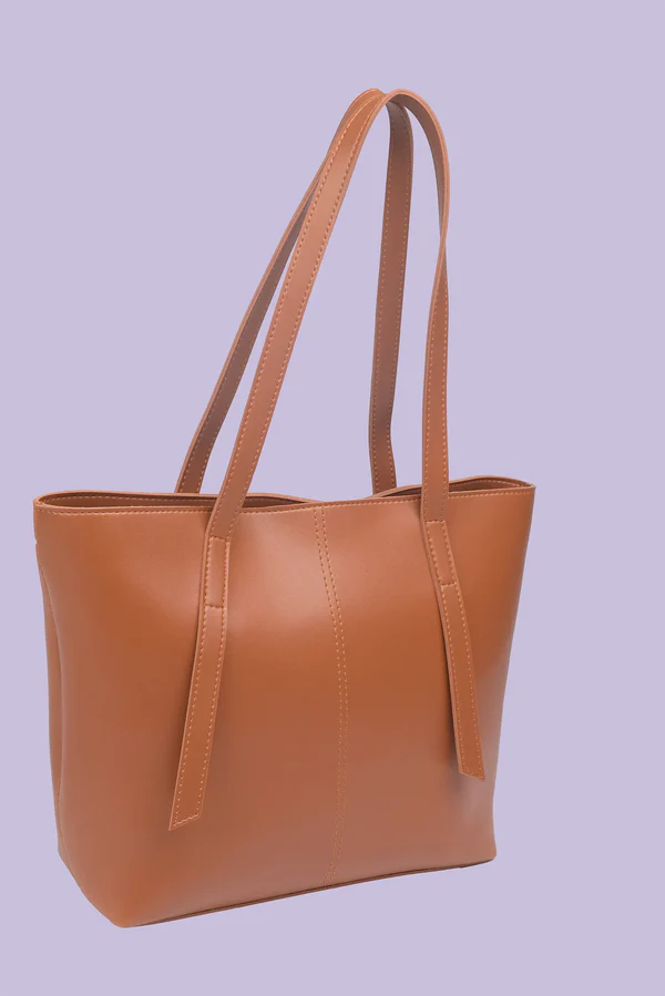 Classic Kalra Brown Leather Tote Bag - Image 5