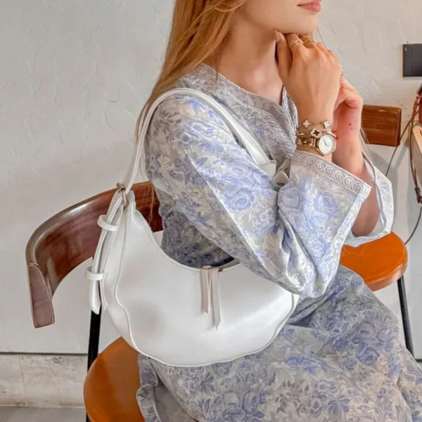 Claudia White Hobo Bag - Image 5