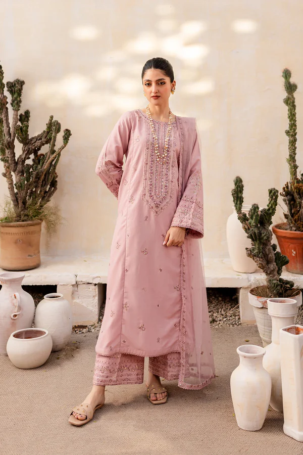 Harper – 3 Piece Stitched Embroidered Lawn Suit - Image 3