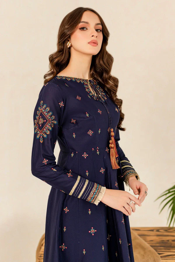 Hreem Navy Blue – 2 Piece Winter Dress - Image 3