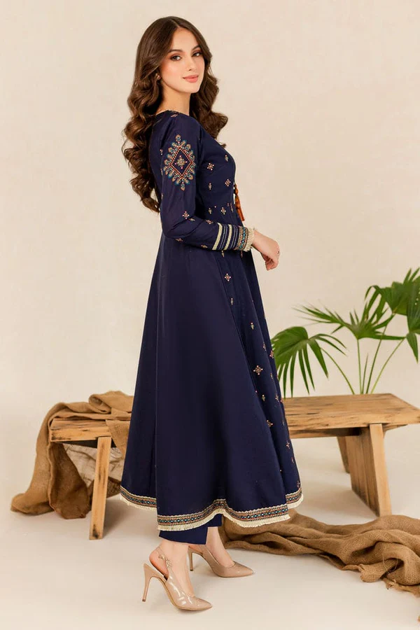 Hreem Navy Blue – 2 Piece Winter Dress - Image 6