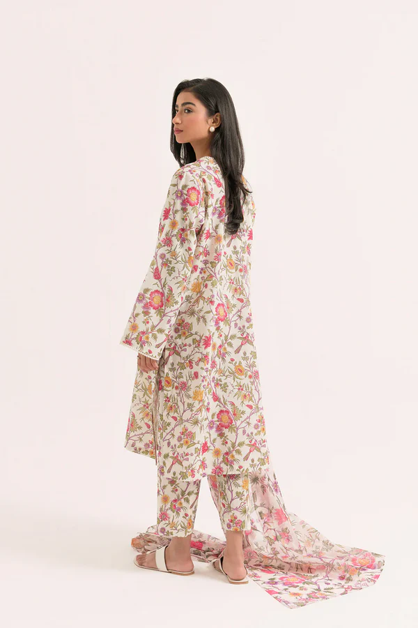 Ivory Pearl – 3 Piece Stitched Printed Suit - Image 5