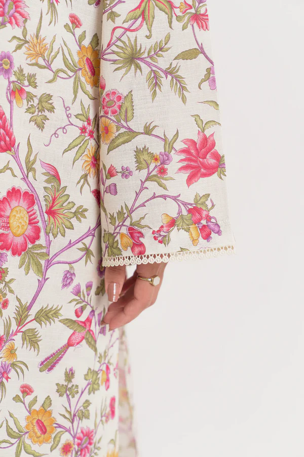 Ivory Pearl – 3 Piece Stitched Printed Suit - Image 2