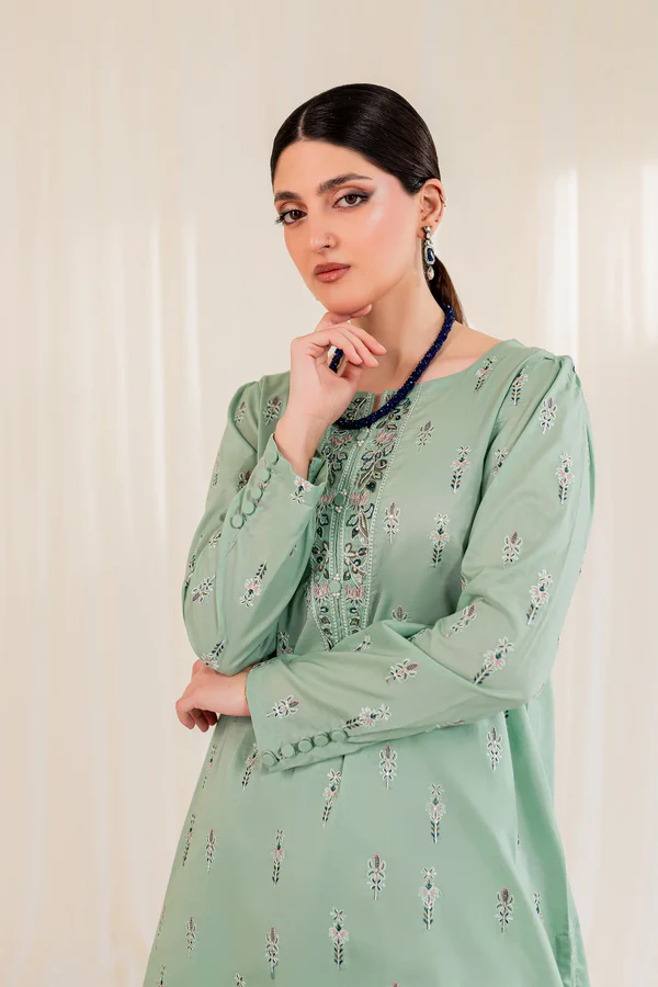 James Allen 2Pc Embroidered Stitched Lawn Outfit - Image 6