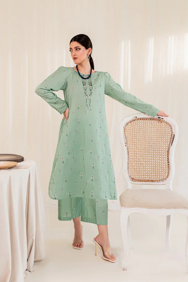 James Allen 2Pc Embroidered Stitched Lawn Outfit - Image 4