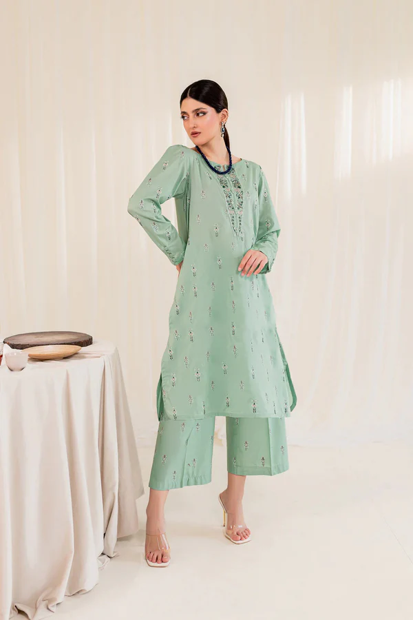 James Allen 2Pc Embroidered Stitched Lawn Outfit