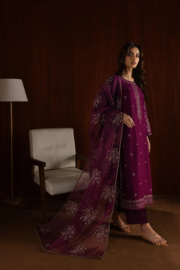 Masooma – 3 Piece Stitched Embroidered Lawn Suit - Image 3