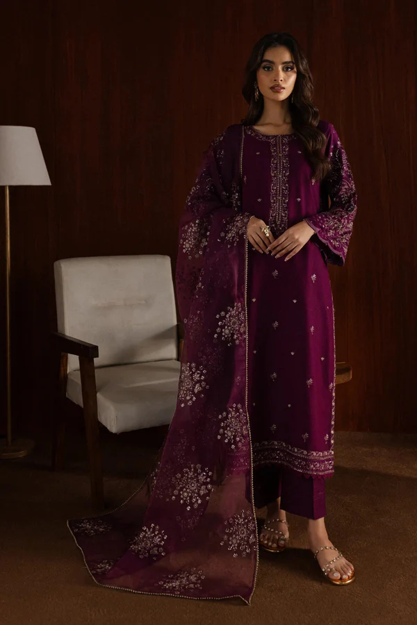 Masooma – 3 Piece Stitched Embroidered Lawn Suit
