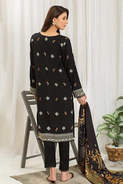 Mehak – 3 Piece Stitched Embroidered Winter Suit - Image 2