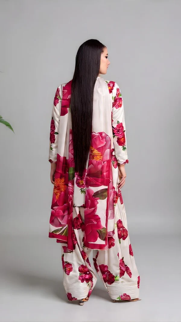 Royal Bloom – 3 Piece Printed Kurti Ensemble - Image 6